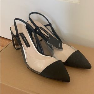 NWT ZARA Basic PVC Slingback Heels